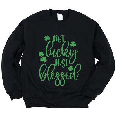 Simply Sage Market Women's Graphic Sweatshirt Not Lucky Just Blessed