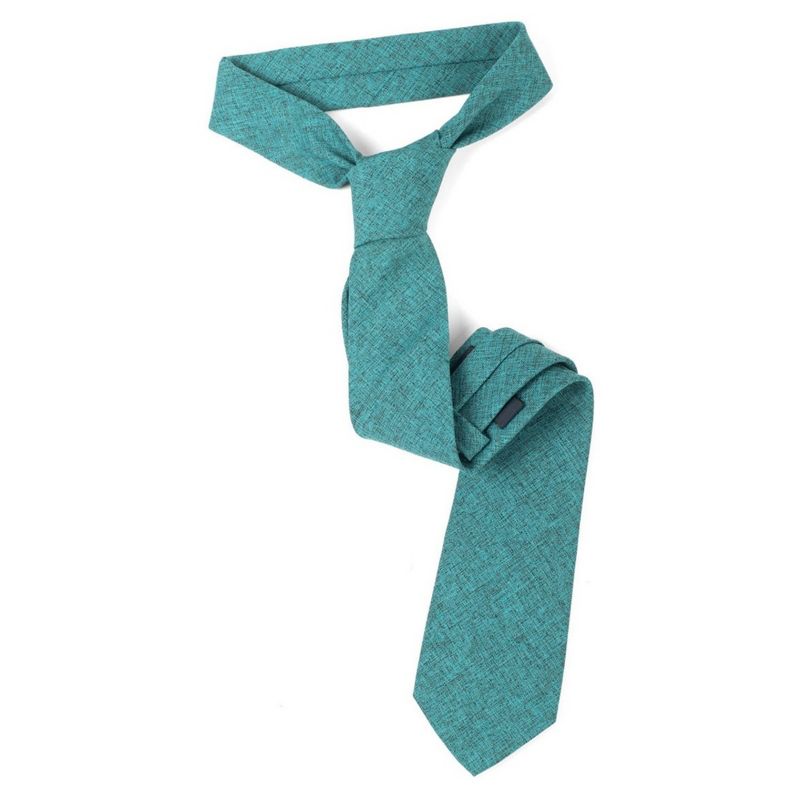 Men's Solid Color 2.75 Inch Wide And 57 Inch Long 100% Cotton Neckties, 2 of 5