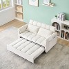 JOYRACER 52" Convertible  Sofa Bed, 3-in-1 Pull-Out  Couch with Two Pillows& Side Pocket，sleeper sofa  for Living Room - 4 of 4