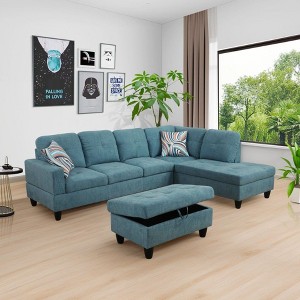 Elevate Your Living Space with Our Stylish L-Shaped Sectional Sofa �C Comfort, Functionality, and Aesthetic - 1 of 4