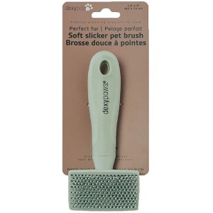 Dexypaws: Soft Slicker Pet Brush - Sage Green, Dog & Cat Grooming Tool - 1 of 4