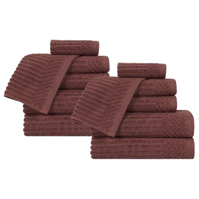 Modern Ribbed Cotton  Assorted Towel Set by Blue Nile Mills