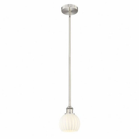 Innovations Lighting White Venetian 1 - Light Pendant in  Brushed Satin Nickel - image 1 of 1