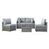 Venice 5pc Wicker Outdoor Patio Furniture Set Conversation Sofa with a Table and Cushions - image 2 of 4