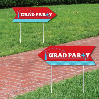 Big Dot of Happiness Nurse Graduation - Graduation Party Sign Arrow - Double Sided Directional Yard Signs - Set of 2