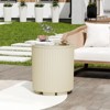 BENCMATE Umbrella Bases Portable Umbrella Base Stand with Table and Storage Space All Weather Umbrella Base for Patio, Beige, 14.8"*14.8"*16.7 - 2 of 4