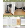DOMETOUR Magnetic Door Stopper 2 Pack, Adhesive & Screws, Stainless Steel, Wall/Floor Mount, for Bottom of Door Black - 2 of 4