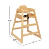 29.2"H Baby Booster Chair, Wooden Double Solid Wood Feeding Baby Dining Chair, 4L-ModernLuxe - 3 of 4
