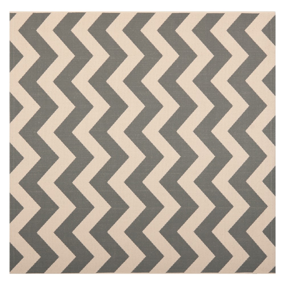 5'3inX5'3'' Elvas Outdoor Patio Rug Gray/Beige - Safavieh