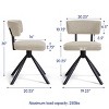 Subrtex Dining Chairs Set of 2 Modern Fabric Kitchen Chairs Accent Chairs with Black Metal Legs - 4 of 4