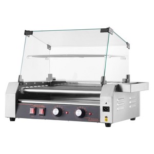 VEVOR Hot Dog Roller, 18 Hot Dog 7 Rollers, Stainless Steel Sausage Grill Cooker, 1050W Commercial Hot Dog Machine, Silver - 1 of 4