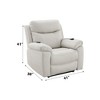 Polished Microfiber Power Motion Recliner with Lift, Heating & Massage, Ergonomic Comfort Chair for Living Room - 4 of 4