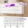 Spacious 8-Drawer Black Dresser with App-Controlled LED Lights & Built-in Charging Station – Ideal for Any Room - 4 of 4