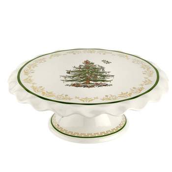 Spode Christmas Tree Au Gratin Dish | 14 Inch Baking Dish for Roasting,  Gartin and Baking | Made of Fine Earthenware | Dishwasher Safe
