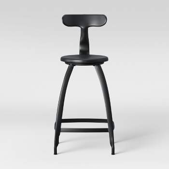 Seidler Architect Industrial Counter Height Barstool Black - Project 62™