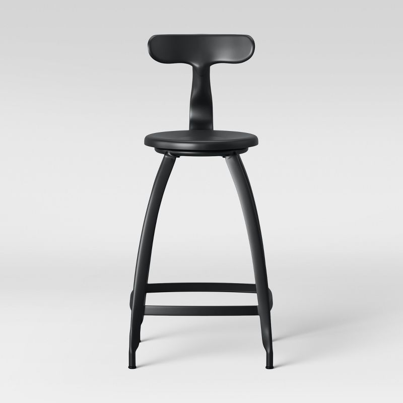 Seidler Architect Industrial Counter Height Barstool Black - Project 62&#8482;, 1 of 6
