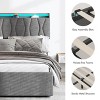 Lift Up Storage Bed Frame, Height Adjustable Storage Headboard with Charging Station - 3 of 4