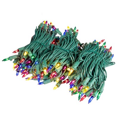 Novelty Lights RetroGlo® LED Chasing Mini Lights Connectable 140 Light Green Wire 46.5 Feet Long