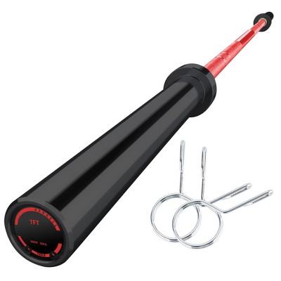 7FT Barbell Weight Bar, 700lbs Capacity Straight Weight Bar for Weightlifting and Power Lifting, Workout Barbell Fit 2'' Standard Weights