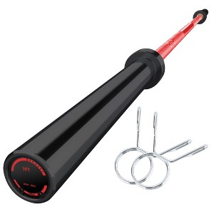 7FT Barbell Weight Bar, 700lbs Capacity Straight Weight Bar for Weightlifting and Power Lifting, Workout Barbell Fit 2'' Standard Weights - 1 of 4