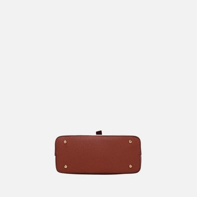MKF Collection Shoulder Vegan Leather Bag, Adjustable Strap Geneva | MKF Collection by Mia K – Cognac — фото 6