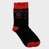 Men's Special Thanks Halloween Black Careful I Bite Crew Socks - 6-12 - 3 of 3