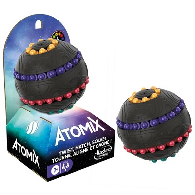 Atomix Black Sphere Puzzle Fidget Toy with Colorful Beads
