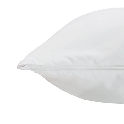 King Size White Cotton Hypoallergenic Zippered Pillow Protector