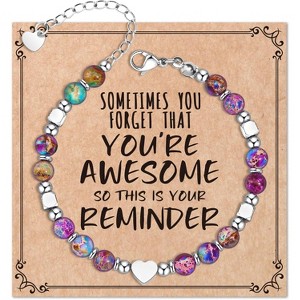 Healing Natural Stone Bracelets for Women Girls, Sometimes You Forget You're Awesome - 1 of 4