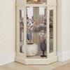 Sapphtopaz Corner Bookcase with Storage, Space Saving Display Curio Cabinet, Glass Bookshelf Shelf Tower for Small Spaces, Office - 2 of 4