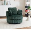 40" Oversized Corduroy Swivel Barrel Chair with 360° Base and 4 Pillows for Living Room or Bedroom-Cuddlewood - 2 of 4