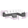 vidaXL Patio Sofa Set with Cushions Outdoor Furniture 8 Piece Poly Rattan - Gray - 3 of 4