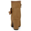 Allegra K Women's Round Toe Block Heel Ankle Booties - 4 of 4