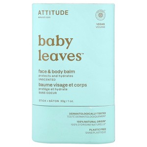 ATTITUDE Plastic-Free Face and Cheek Balm Bar for Baby, EWG Verified, Dermatologically Tested, Made with Naturally Derived Ingredients, Vegan, - 1 of 4