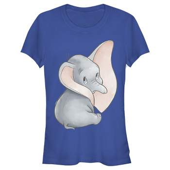 Junior's Women Dumbo Looking Back Elephant Portrait Pose T-Shirt