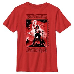 Boy's Stranger Things White Hellfire Club Rockstar Eddie Munson T-Shirt - 1 of 4