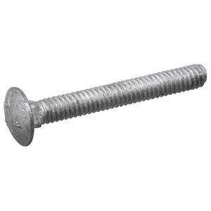 Hillman Galvanized 1/4 x 6 In Carriage Bolts, Ideal for Fastening Wood or Metal Frame with Flat Head Design and Semi Flush Finish, (100 Pack) - 1 of 4
