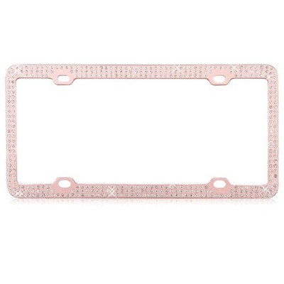 MYBAT Rose Gold Diamond License Plate Frame