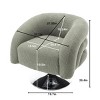 Modern Rotating Sofa Chair, Teddy Upholstered Single Sofa,Comfortable Armchairs For Reading,Target Accent Chairs,Boucle Armchairs-Cuddlewood - 4 of 4