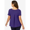 Jessica London Women's Plus Size Stretch Cotton Trapeze Tee - 3 of 4