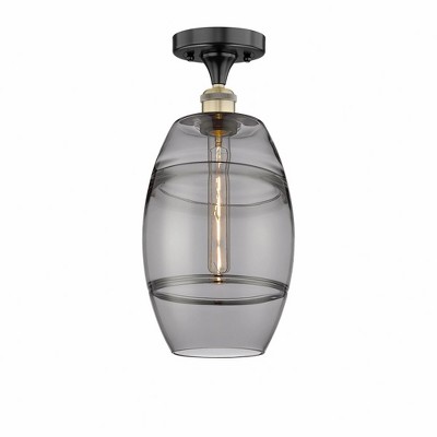 Vaz - 1 Light Semi-Flush Mount In Industrial Style-10 Inches Tall and 8 Inches Wide