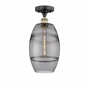 Vaz - 1 Light Semi-Flush Mount In Industrial Style-10 Inches Tall and 8 Inches Wide - 1 of 1