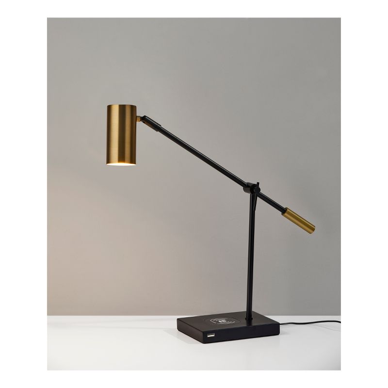 Collette LED Desk Lamp with Qi wireless Charging Pad -Adesso, 3 of 6