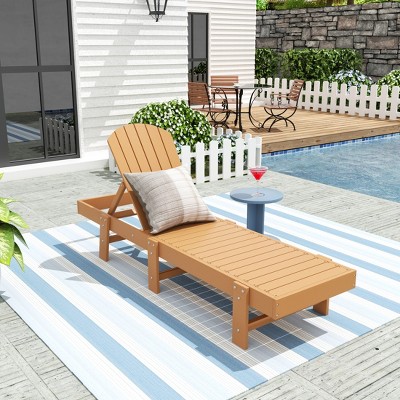 WestinTrends Dylan Adirondack Poly Reclining Chaise Lounge