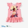 Disney Princess Belle Moana Rapunzel Toddler Girl Cute Outfit T-Shirt and Striped Leggings Clothing Sets - 2 of 4
