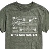Men's - Star Wars - The Mandalorian N1 Starfighter Short Sleeve Graphic T-Shirt - 2 of 4