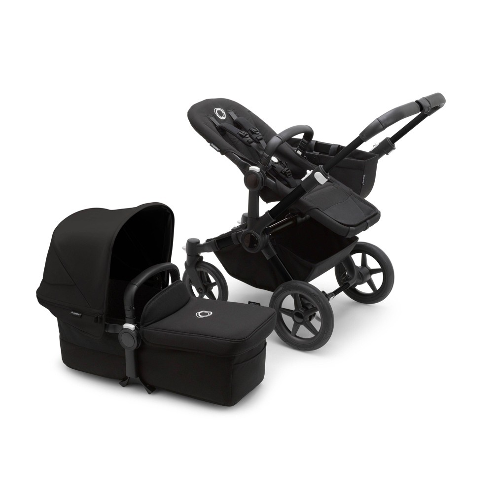 Bugaboo Donkey 5 Mono Complete Single to Double Side-by-Side Stroller - Black/Midnight Black