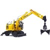 Komatsu PW148-10 Wheeled Excavator with Clamshell Bucket 1/50 Diecast Model by Universal Hobbies - 2 of 3