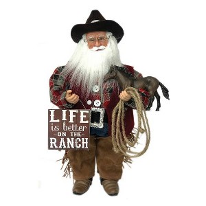 Santa's Workshop Inc. 15" Life is Better on the Ranch Claus - 1 of 3