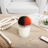 Pavilion Gift Company - Blank - Black & Orange - 5.5 oz - 100% Soy Wax Candle with Pom Pom Lid Scent: Tranquility - Flame Candles - 2 of 4